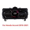 For Honda Accord 10th Car Dashboard LCD Speedometer Digital Odometer Carplay
