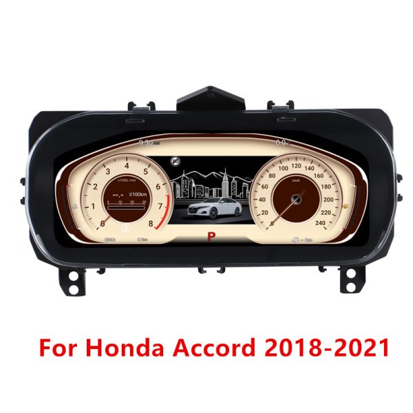 For Honda Accord 10th Car Dashboard LCD Speedometer Digital Odometer Carplay